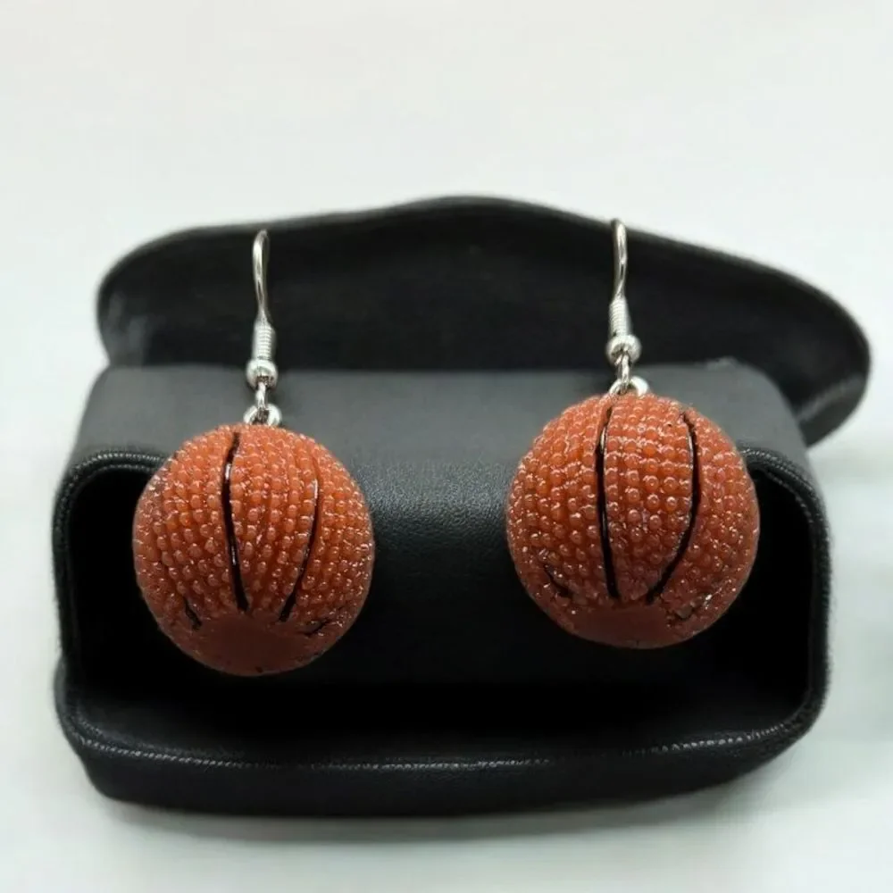 Basketball Earrings Ball Sports Mom Sister Team Jewelry NBA Fan Women's Jewelry